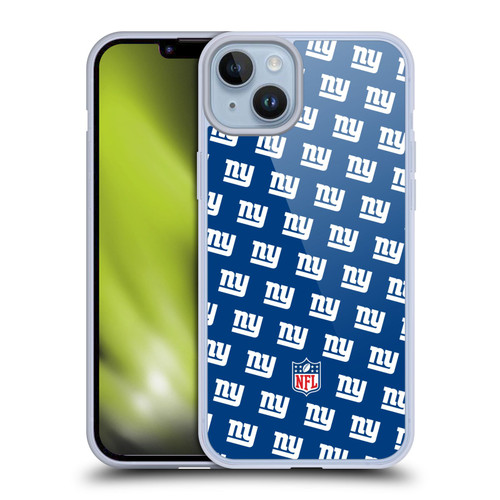 NFL New York Giants Artwork Patterns Soft Gel Case for Apple iPhone 14 Plus