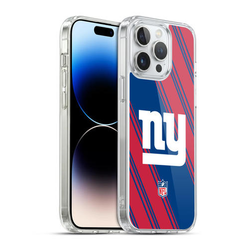 NFL New York Giants Artwork Stripes Soft Gel Case for Apple iPhone 14 Pro Max & MagSafe