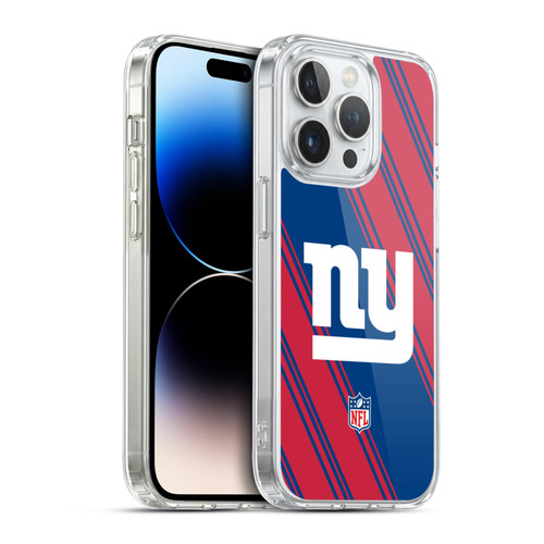 NFL New York Giants Artwork Stripes Soft Gel Case for Apple iPhone 14 Pro & MagSafe