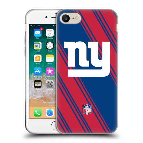 NFL New York Giants Artwork Stripes Soft Gel Case for Apple iPhone 7 / 8 / SE 2020 & 2022