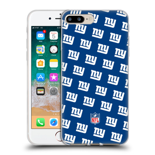 NFL New York Giants Artwork Patterns Soft Gel Case for Apple iPhone 7 Plus / iPhone 8 Plus