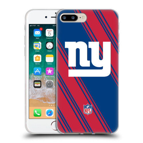 NFL New York Giants Artwork Stripes Soft Gel Case for Apple iPhone 7 Plus / iPhone 8 Plus