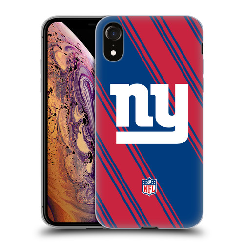 NFL New York Giants Artwork Stripes Soft Gel Case for Apple iPhone XR