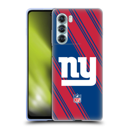 NFL New York Giants Artwork Stripes Soft Gel Case for Motorola Edge S30 / Moto G200 5G