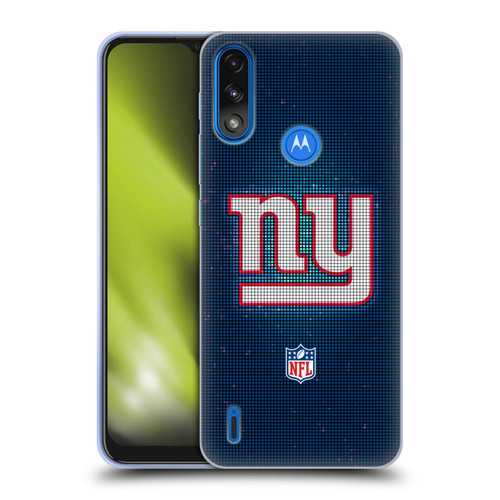 NFL New York Giants Artwork LED Soft Gel Case for Motorola Moto E7 Power / Moto E7i Power