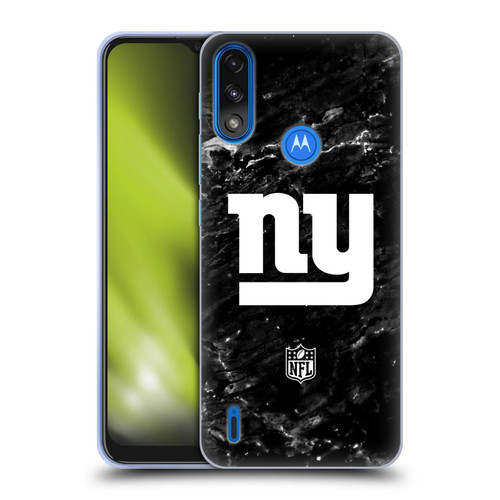 NFL New York Giants Artwork Marble Soft Gel Case for Motorola Moto E7 Power / Moto E7i Power