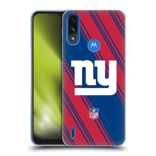 NFL New York Giants Artwork Stripes Soft Gel Case for Motorola Moto E7 Power / Moto E7i Power
