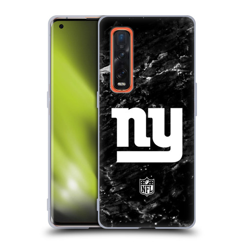 NFL New York Giants Artwork Marble Soft Gel Case for OPPO Find X2 Pro 5G