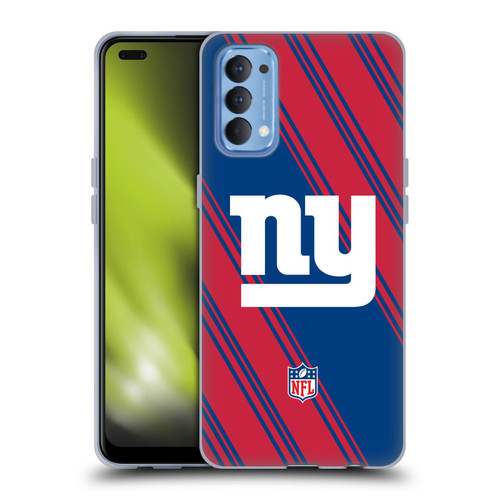 NFL New York Giants Artwork Stripes Soft Gel Case for OPPO Reno 4 5G