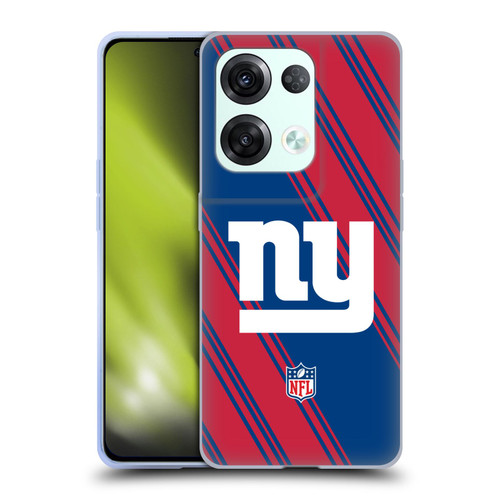 NFL New York Giants Artwork Stripes Soft Gel Case for OPPO Reno8 Pro