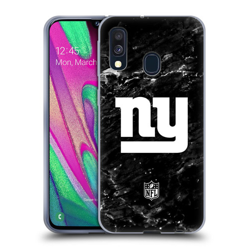 NFL New York Giants Artwork Marble Soft Gel Case for Samsung Galaxy A40 (2019)