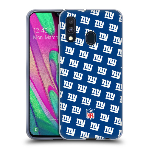 NFL New York Giants Artwork Patterns Soft Gel Case for Samsung Galaxy A40 (2019)