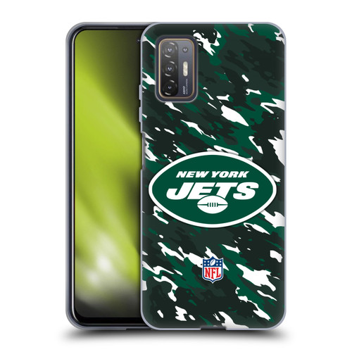 NFL New York Jets Logo Camou Soft Gel Case for HTC Desire 21 Pro 5G