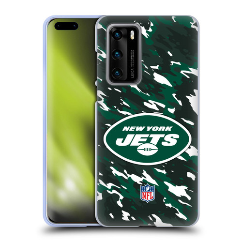 NFL New York Jets Logo Camou Soft Gel Case for Huawei P40 5G