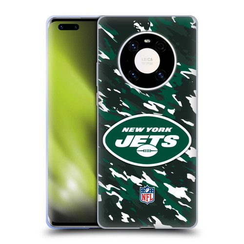 NFL New York Jets Logo Camou Soft Gel Case for Huawei Mate 40 Pro 5G