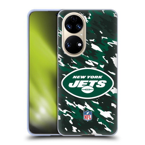 NFL New York Jets Logo Camou Soft Gel Case for Huawei P50