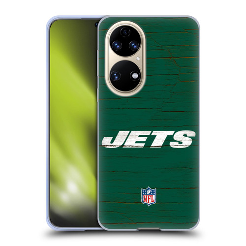 NFL New York Jets Logo Distressed Look Soft Gel Case for Huawei P50