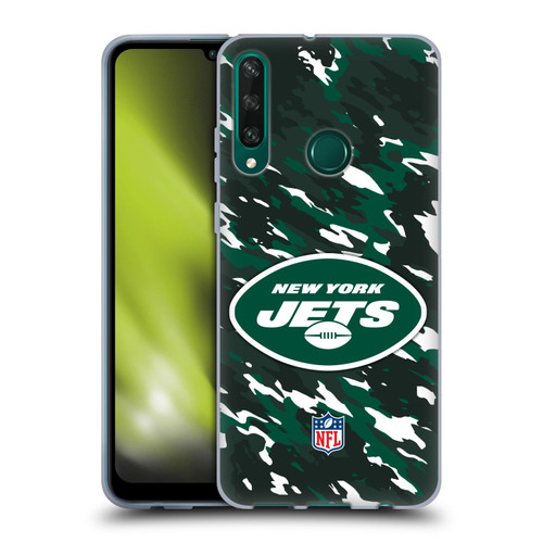 NFL New York Jets Logo Camou Soft Gel Case for Huawei Y6p