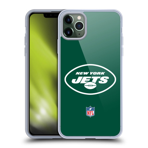NFL New York Jets Logo Plain Soft Gel Case for Apple iPhone 11 Pro Max