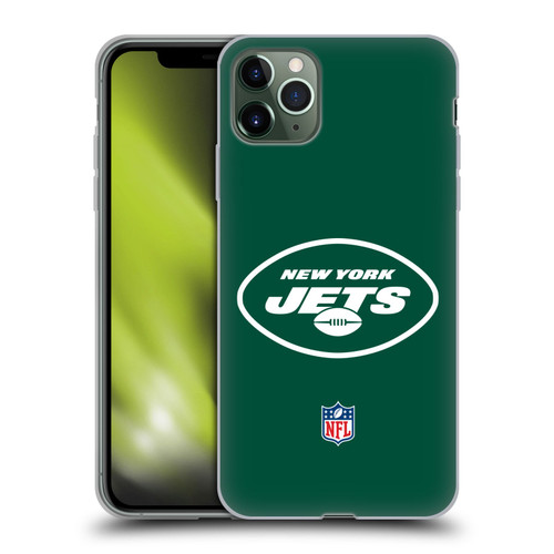 NFL New York Jets Logo Plain Soft Gel Case for Apple iPhone 11 Pro Max