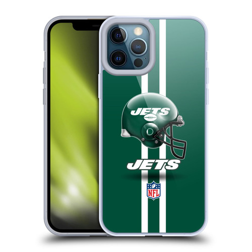 NFL New York Jets Logo Helmet Soft Gel Case for Apple iPhone 12 Pro Max