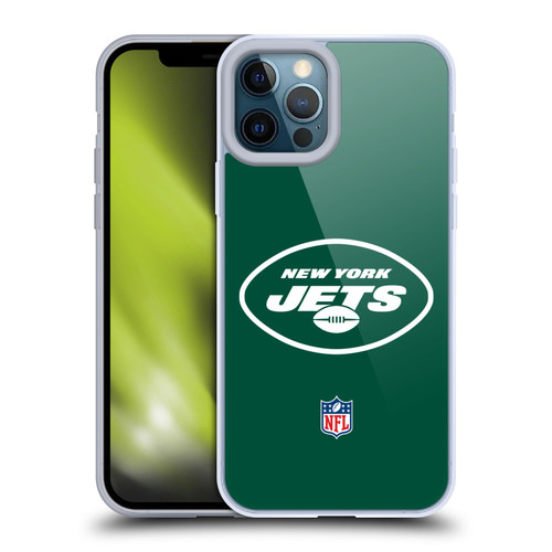 NFL New York Jets Logo Plain Soft Gel Case for Apple iPhone 12 Pro Max