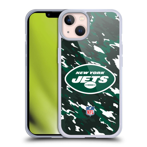 NFL New York Jets Logo Camou Soft Gel Case for Apple iPhone 13
