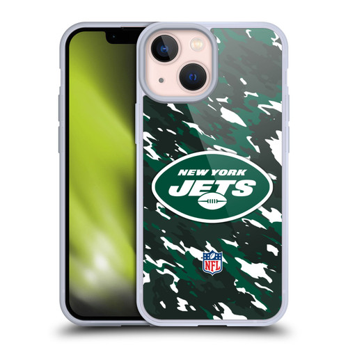 NFL New York Jets Logo Camou Soft Gel Case for Apple iPhone 13 Mini