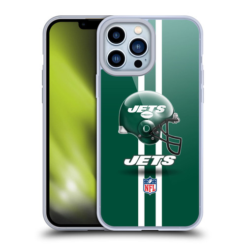 NFL New York Jets Logo Helmet Soft Gel Case for Apple iPhone 13 Pro Max
