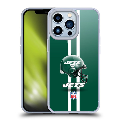 NFL New York Jets Logo Helmet Soft Gel Case for Apple iPhone 13 Pro