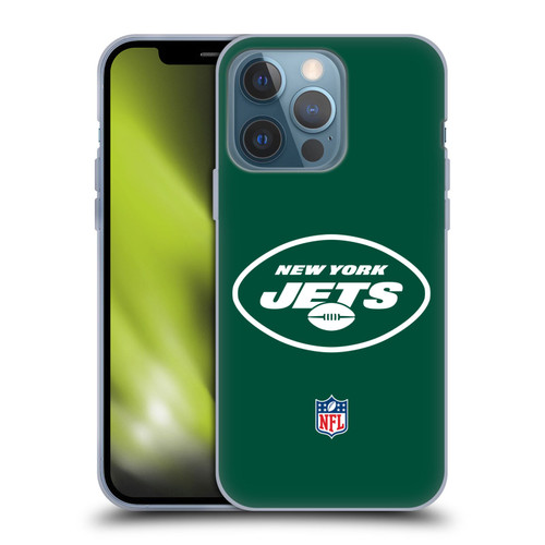 NFL New York Jets Logo Plain Soft Gel Case for Apple iPhone 13 Pro