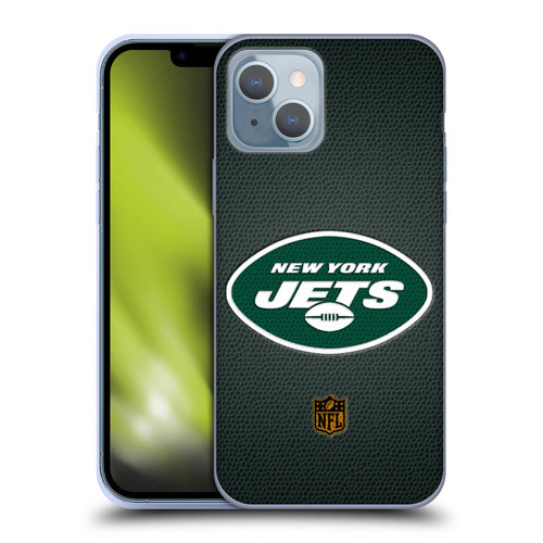 NFL New York Jets Logo Football Soft Gel Case for Apple iPhone 14