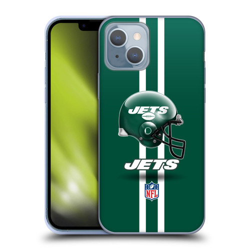 NFL New York Jets Logo Helmet Soft Gel Case for Apple iPhone 14