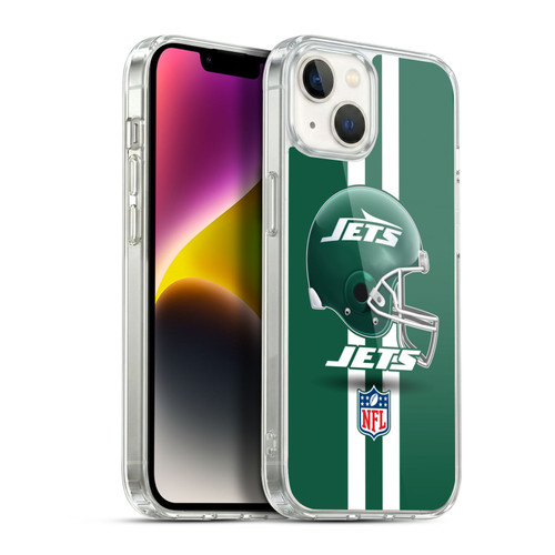 NFL New York Jets Logo Helmet Soft Gel Case for Apple iPhone 14 Plus & MagSafe