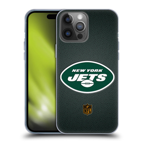 NFL New York Jets Logo Football Soft Gel Case for Apple iPhone 14 Pro Max