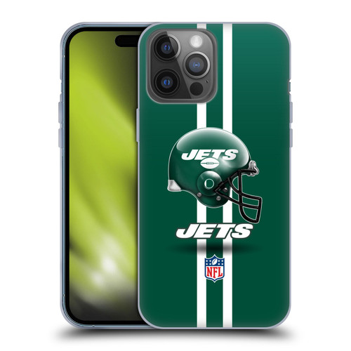 NFL New York Jets Logo Helmet Soft Gel Case for Apple iPhone 14 Pro Max