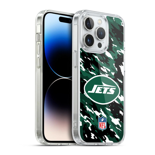 NFL New York Jets Logo Camou Soft Gel Case for Apple iPhone 14 Pro & MagSafe