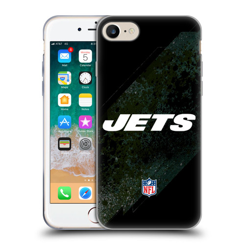 NFL New York Jets Logo Blur Soft Gel Case for Apple iPhone 7 / 8 / SE 2020 & 2022