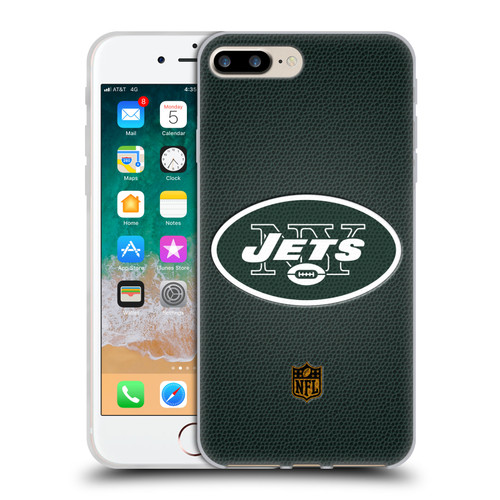 NFL New York Jets Logo Football Soft Gel Case for Apple iPhone 7 Plus / iPhone 8 Plus