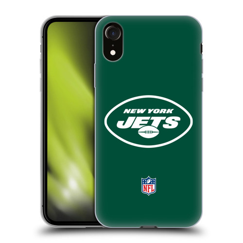 NFL New York Jets Logo Plain Soft Gel Case for Apple iPhone XR