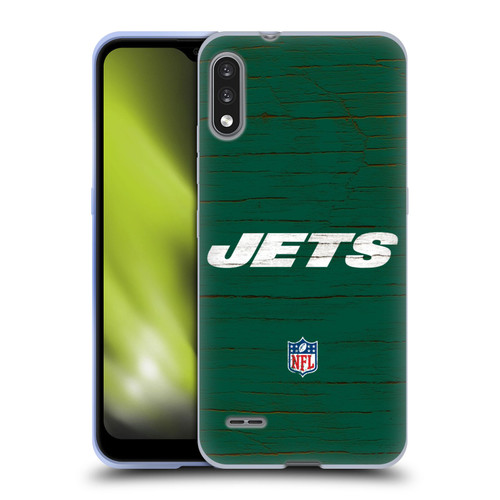 NFL New York Jets Logo Distressed Look Soft Gel Case for LG K22