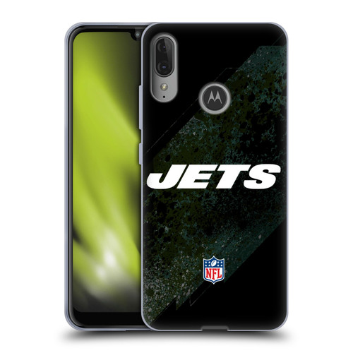 NFL New York Jets Logo Blur Soft Gel Case for Motorola Moto E6 Plus