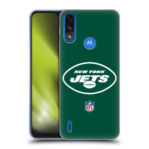NFL New York Jets Logo Plain Soft Gel Case for Motorola Moto E7 Power / Moto E7i Power