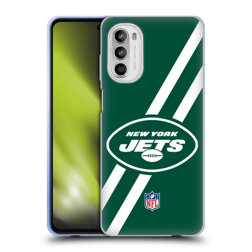 NFL New York Jets Logo Stripes Soft Gel Case for Motorola Moto G52