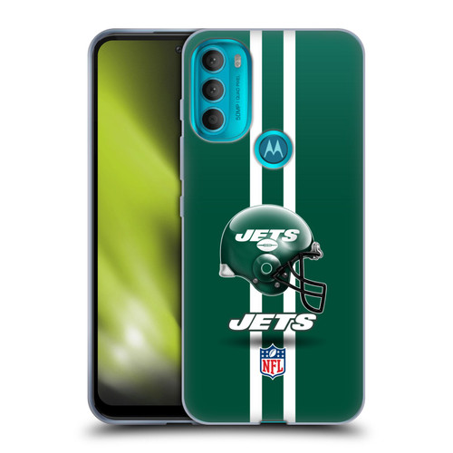 NFL New York Jets Logo Helmet Soft Gel Case for Motorola Moto G71 5G