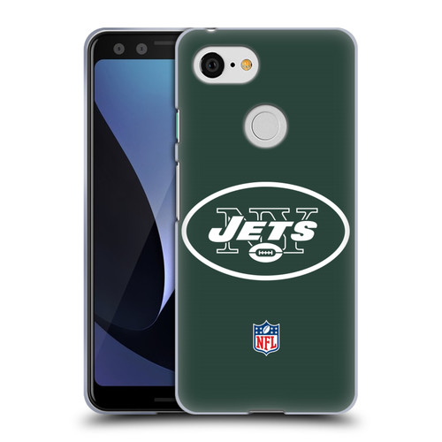 NFL New York Jets Logo Plain Soft Gel Case for Google Pixel 3