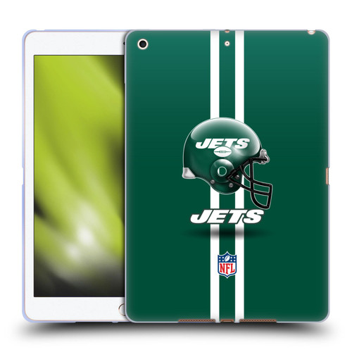 NFL New York Jets Logo Helmet Soft Gel Case for Apple iPad 10.2 2019/2020/2021