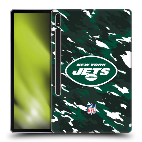 NFL New York Jets Logo Camou Soft Gel Case for Samsung Galaxy Tab S8 Plus