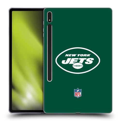 NFL New York Jets Logo Plain Soft Gel Case for Samsung Galaxy Tab S8 Plus