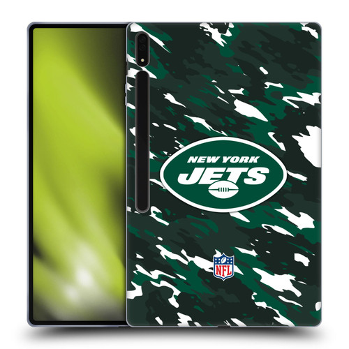 NFL New York Jets Logo Camou Soft Gel Case for Samsung Galaxy Tab S8 Ultra